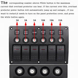 3  Gang 12V/24V  Marine Rocker Switch Panel Breaker Waterproof