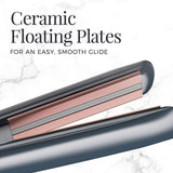 S8590 Keratin Therapy Ion Ceramic Plates Flat Iron 2 in 1 Hair Straightener With Digital High 450F Temperature Smart Sensor