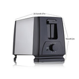 Electric Bread Toaster Machine Temperature Automatic Pop-Up Function 2 Slice Mini  Breakfast Machine for Household 800W MB11