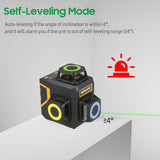 KKmoon Green Laser Beam Level Meter 3x360° Laser Level Line Laser 12-line Green Light Self-Leveling Laser Level Meter Cross Line