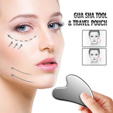 Stainless Steel Facial Roller Face Massager Gua Sha Set Anti Wrinkles Cellulite Massager Face Lifting Beauty Skin Body Care Tool