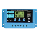 10A 20A 30A MPPT Solar Charger Controller 12V 24V Panel Charger Regulator Lifepo4 Lithium Battery Blue 500W