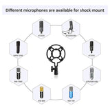 Microphone Arm Stand,Adjustable Suspension Boom Scissor Arm Stand Mobile Phone Holder,for Snowball and Other Mics