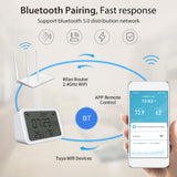Tuya WiFi Temperature Humidity Light Detection Alarm Clock 4 In 1 Intelligent Sensors Household Temerature Humidity Sensors