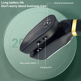 Mini Neck Fan Portable Air Conditioning Bladeless USB Rechargeable Leafless Wearable Neckband Fan With Warm Heater