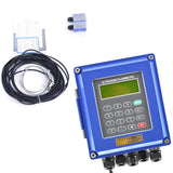 TUF-2000B Ultrasonic Flow Meter DN50Mm-DN700mm Wall Mounted Type Ultrasonic Liquid Flowmeter IP67 Protection Transducer,EU Plug