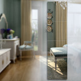 4Pcs 30X30 Dressing Mirror Pasted on Wall Spliced Household for Student Dormitory Living Room Bedroom Full-Body Mirrors