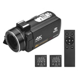 4K Digital Video Camera WiFi Camcorder DV Recorder 56MP 18X Digital Zoom Supports Face Detection IR Night Vision Anti-shake