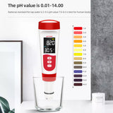 Professional Temp PH Meter Digital Water Quality Purity Tester Temperature Pen Acidometer Detector for Pool Laboratory Aquarium
