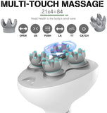 Waterproof Electric Head Massage Wireless Scalp Massager Prevent Hair Loss Body Deep Tissue Kneading Vibrating Health Care