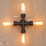 Retro Industrial Wall Lamp Vintage iron rust Water pipe Lamps E27 Loft Light Plated Indoor Lighting Home bedroom restaurant Deco