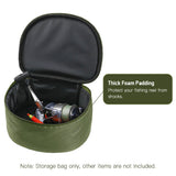 Portable Fishing Reel Bag Fishing Tackle Lures Hooks Gears Storage Carrier Bag for Spinning Baitcasting Reel Protective Case