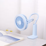 USB LED schreibtisch lesen Nacht Licht Lampe mit Fan wiederaufladbare Flexible Einstellbare Handliche Schreibtisch Lfter birne
