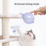Dadypet Electric Automatic Cat Toy Interactive Cat Toy 360° Rotate USB Rechargeable with LED Light for Cat Tree Laser Funny Toy