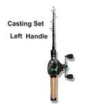 Travel Fishing Rod 1.25 m 1.5 m  Telescopic Fishing Rod 2-7 g Lure Weight Ultralight Carbon Spinning Rod Trout Fishing Set