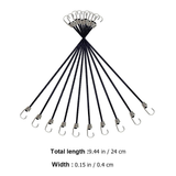 10Pcs/lot Elastic Clips Ponytail Hooks Headband Rubber Bands Hair Braid Thick/Curly Hair Styling Tools Hair Claw Hair Clips
