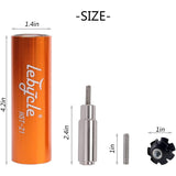 Lebycle Bicycle Fork Star Nut Installation Tool,Fork Nut Setting with Spare Screw and Start Nut(for 7/8inch,1inch,1-1/8inch)