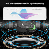 TMAX-M Motorcycle Helmet Bluetooth 5.0 Stereo Handsfree Headset NO Intercom Function for Walkie Talkie Moto Interphone FM Radio