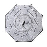 2021 Folding Long Shank Double Layer Inverted Umbrella Windproof Reverse C-Hook male golf umbrella reverse Umbrellas For Women