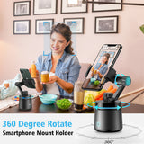 360 Degree Rotate Portable Smartphone Mount Holder Vlog Shooting Multifunction Smart Selfie Stick Easy Install Auto Face Desktop