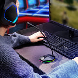 USB Omnidirectional Microphone Plug-N-Play Condenser Microphones For Computer PC For Gaming Live Streaming 100Hz-10KHz