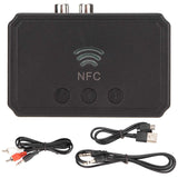 NFC Bluetooth 5.0 Audio Receiver 3.5mm AV Interface Multifunctional NFC Desktop Bluetooth Adapter for Wired Headphones Speakers