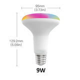 3PCS 9W WiFi Smart LED Light Bulb Dimmable Lamp,E27 RGB C+W ,Smart Life Tuya App Remote Control Work with Alexa Echo Google Home