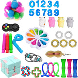 TOP Popits Children Fidget Toys Fidget Toys Set 30 Pack Sensory Toys Set Toys For Reducing The Stress And Anxiet simple dimple