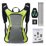 LED Turn Signal Backpack IPX5 Waterproof Reflective Backpack USB Rechargeable Safety Light Bag Wireless RC Bicycle Bag Cycling