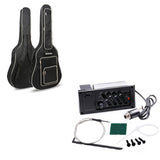 1 Pcs 41 Inch Fully Padded Waterproof Guitar Cover Bag &amp; 1 Set 4-Band EQ Equalizer Piezo Pickup