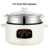 220V Multifunction Electric Soup Stew Noodle Cooking Pot Rice Cooker Egg Omelette Frying Pan Timer Mini Hotpot Food Steamer