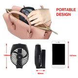 HAEGER-Foldable USB Handheld Humidifier Mist Fan, Mini Spray Fan Rechargeable Cooling Air Conditioner for Home Outdoor