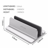 Aluminum Vertical Laptop Stand Thickness Adjustable Desktop Notebooks Holder