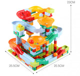 182pcs Big Marble Race Run Building Blocks ABS Track Funnel Slide Compatible Building Bricks Set Kid Toy Baby Birthday Xmas Gift