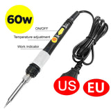 110/220V 60W Soldering Iron Digital Solder Set Multimeter Desoldering Pump Solder Heat Pencil Welding Solder Rework Station