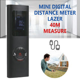 2022 Mini Rechargeable Digital Distance Meter Lazer 40m Measure Range Rangefinder Ourdoor and Indoor Rangefinder Durable New