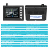 USB Rechargeable Carbon Dioxide Detector 4Inch TFT Colour Screen Air Quality Monitor CO2 Meter with Ambient Temperature Humidity