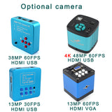 38MP HDMI-Compatible USB Microscopio Camera 3.5X-90X Simul-Focal Trinocular Stereo Microscope Soldering PCB Jewelry Repair Kit