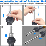 11-in-1 Multi-Bit Screwdriver MIni Screwdriver Set Magnetizer Telescopic Screwdriver with Magnetic Ratchet Hex Socket