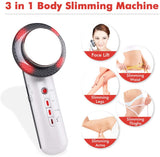 3 in 1 Facial Lifting EMS Infrared Ultrasonic Body Massager Device Ultrasound Slimming Fat Burner Cavitation Face Beauty Machine