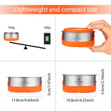 Tomshoo Outdoor 400ml/450ml Travel Bowl Set Titanium Camping Picnic Bowls Camping Supplies Hiking Picnic Bowl Tableware Set