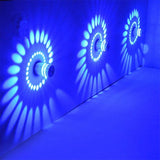 Colorful RGB Spiral Hole Wall Lamp Surface Install LED Light Luminaire Lighting