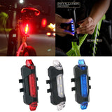 LED USB Rechargeable Mountain Bike Cycling Light Taillamp Safety Warning Light Bicycle Light Waterproof Rear Tail Light