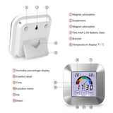 Multifunctional Electronic Clock LCD Touch Station Baby Room Screen Thermometer Hygrometer Bedroom Plants Greenhouse Monitor