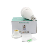 HD 1080P WiFi Mini Camera V380 VR Fisheye Camera Smart Home Security CCTV Camera Bulb Lamp Panoramic Fisheye cam Bulb Light P2P