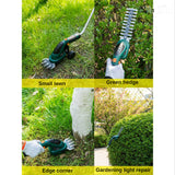 New updated 7.2V Cordless Grass Hedge Trimmer 2in1 Battery Rechargeable Shear Hedger PGHS7.2 Cordless Garden Tool posenpro