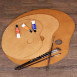 Wooden Paint Palette 2 Pack Oval Shaped Artist Palette 12 X 16 Inches Painting Palette Oil Paint Palette Art Pallet for Painting