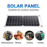 Outdoor Travel Portable 6V Rechargeable Solar Panel Power Storage Generator USB Charger Off-road Emergency Portable Power Supply