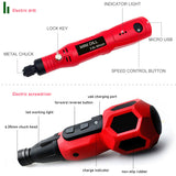 Power Tool Set Mini Grinder Drill Cordless Electric Screwdriver 3.6V Li-ion Battery Rechargeable Household Electric Tool