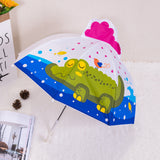 Cute Cartoon Kids Umbrella Animation Creative Long-Handled 3D Ear Modeling Children's Umbrella For Boys Girls 8K Sunshade